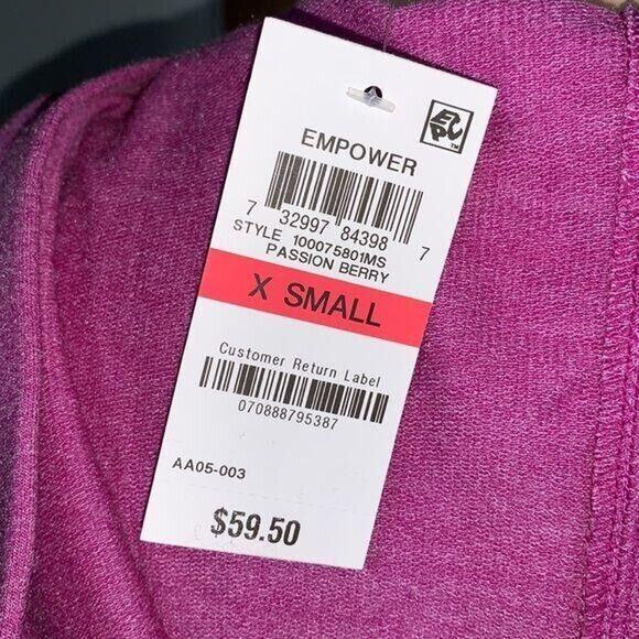 Ideology Womens Hoodie Sweatshirt Pullover Ombre Laced Bodice Long Sleeve Pink - Picture 12 of 15